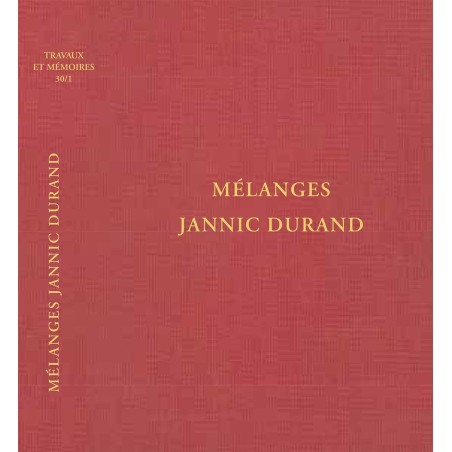TOME XXX-1 – Mélanges Jannic Durand