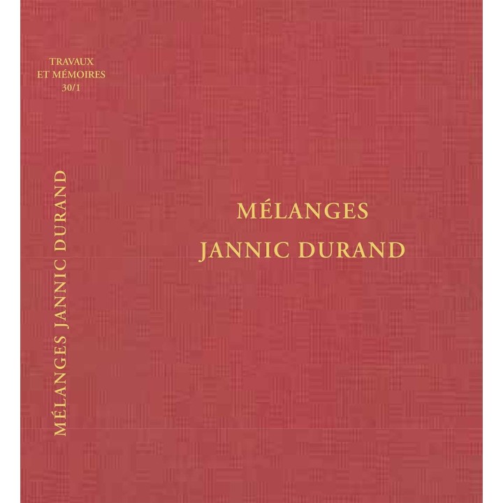 TOME XXX-1 – Mélanges Jannic Durand