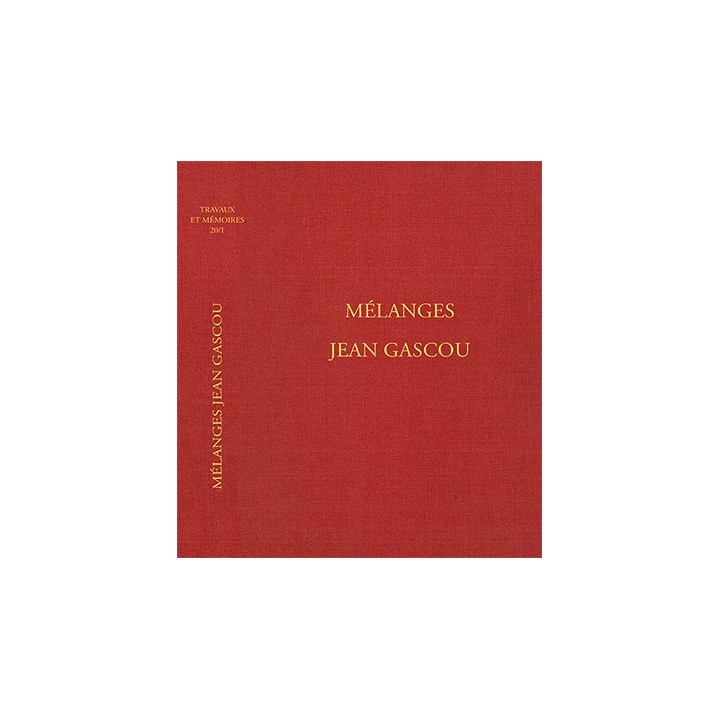 Tome XX-1 – Mélanges Jean Gascou